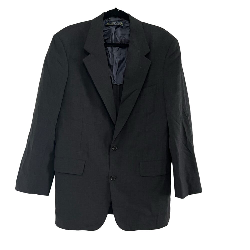 Vintage Brooks Brothers Golden Fleece Dark Gray Glen Check Sport Coat Blazer 41L